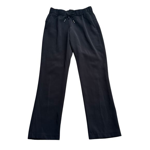 LULULEMON Classic Black On The Fly Ankle Length Pants Women's Size 4 Casual Chic - Picture 4 of 7